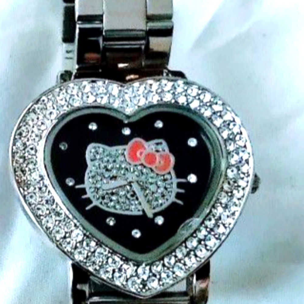 Hello Kitty Sp. Ed. Swarovski crystal black watch